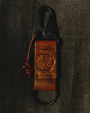 Revolver x Oscar & Wells Leather Keychain (Espresso)