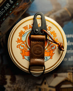 Revolver x Oscar & Wells Leather Keychain (Espresso)