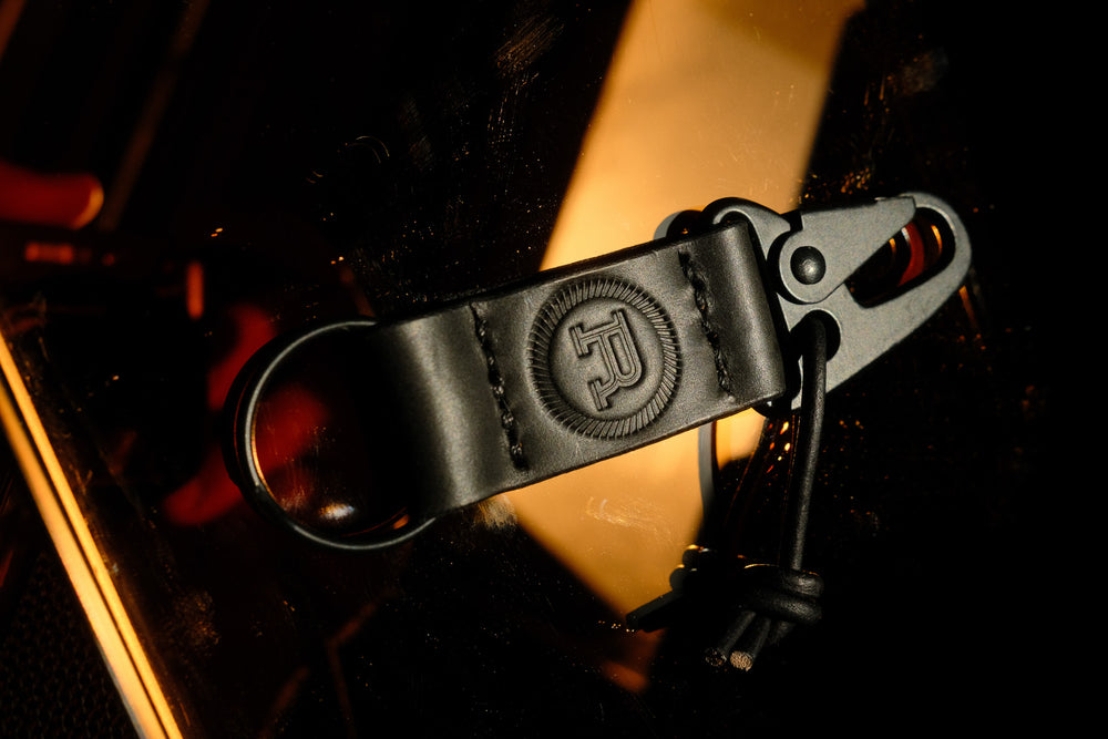 Revolver x Oscar & Wells Leather Keychain (Black)