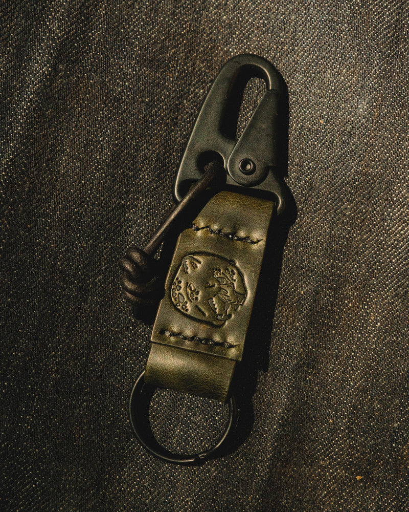 Revolver x Oscar & Wells Leather Keychain (Green)