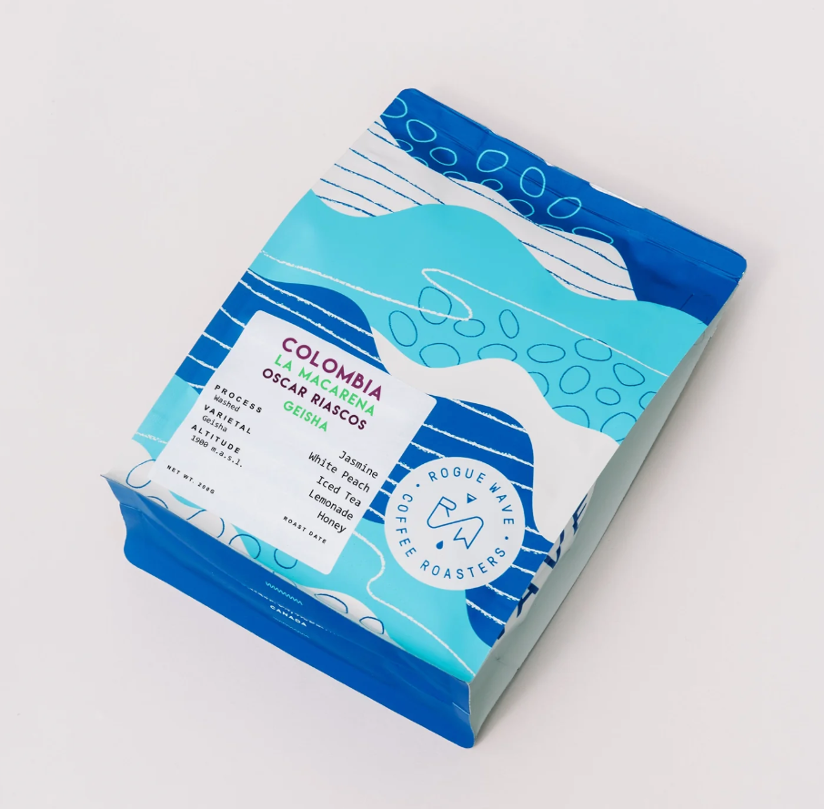 Photo of Rogue Wave Colombia La Macarena Oscar Riascos Geisha Washed Filter Espresso