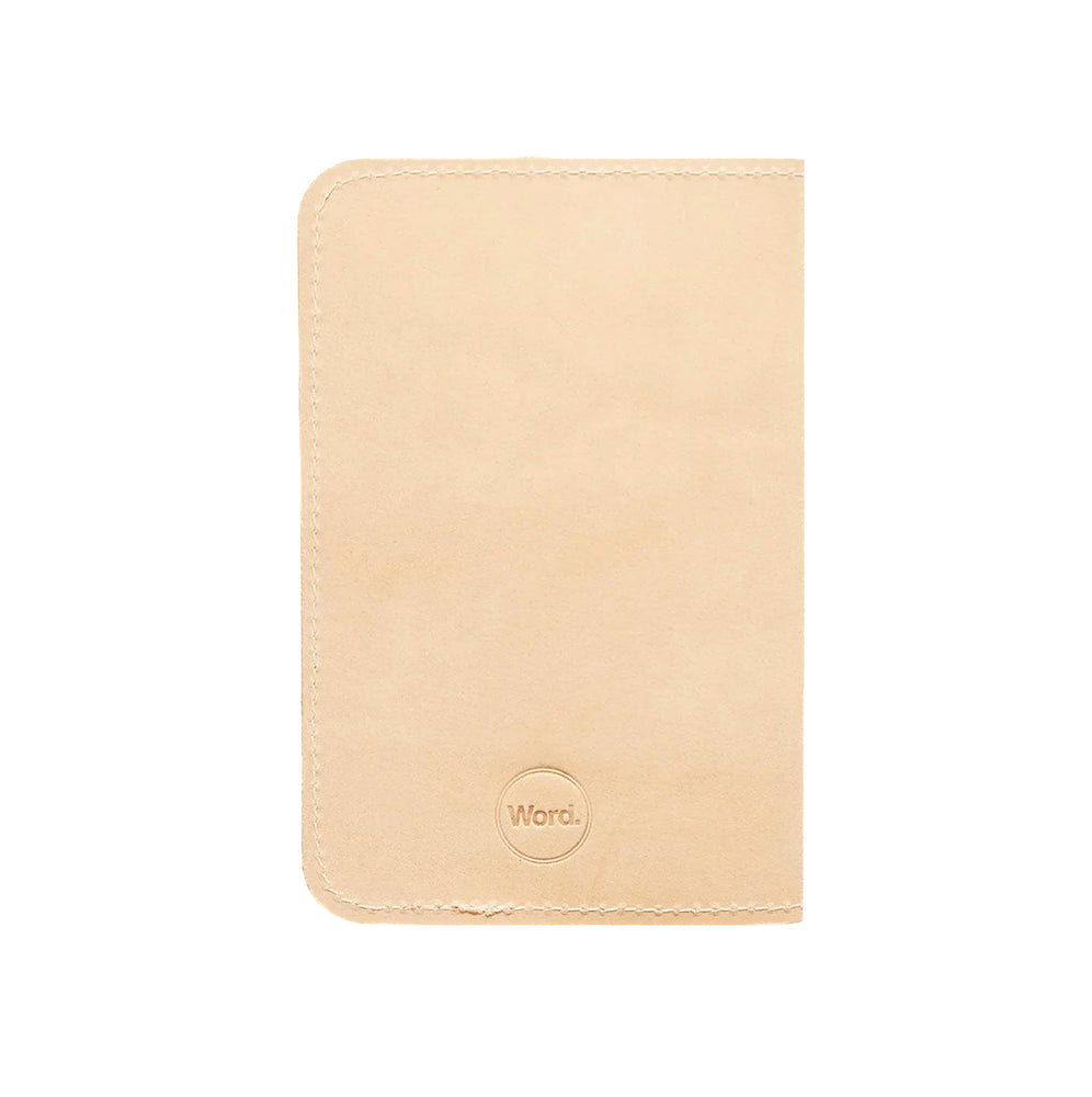Word Notebooks Leather Sleeve (Tan, Holds 2 Memo Books)
