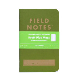 Field Notes Kraft Plus Moss 2 Pack Memo Books