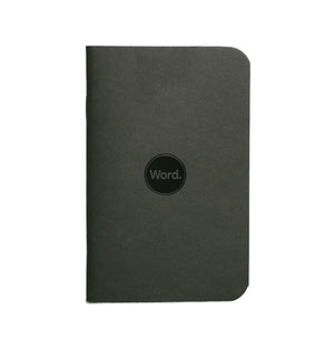 Word Notebooks New Black 3 Pack Memo Books